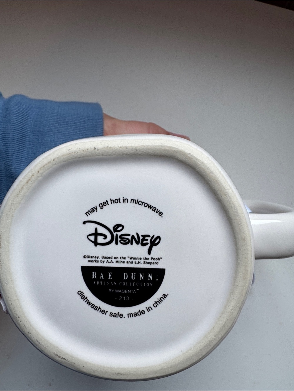 Rae Dunn Disney Winnie the Pooh Yellow Interior Ceramic Mug with White Exterior - Picture 6 of 6